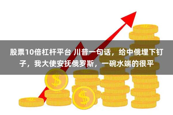 股票10倍杠杆平台 川普一句话,给中俄埋下钉子,我大使安抚俄罗斯,一碗水端的很平